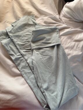 Skims Soft Light Blue Women's Fold-Over Waist Leggings